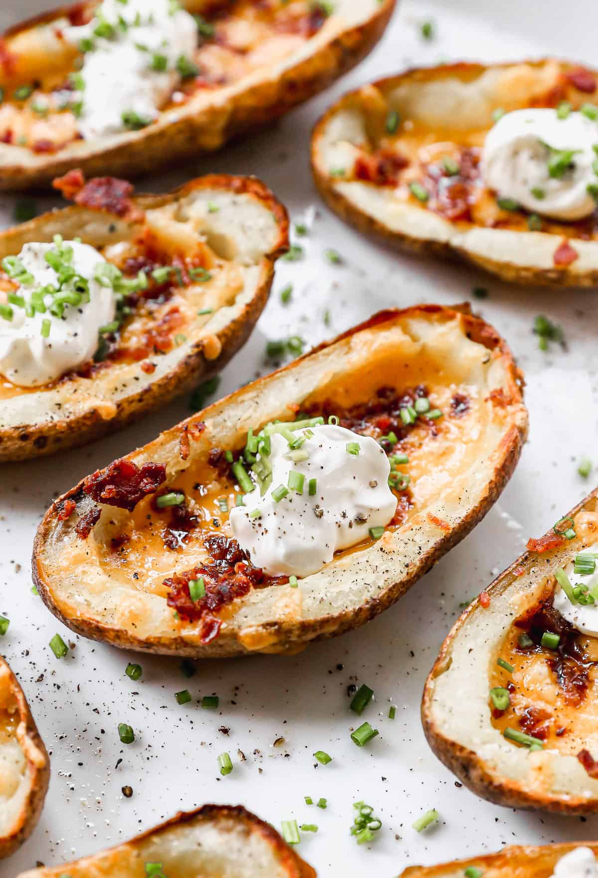 LOADED POTATO SKINS - Tequilas Mexican